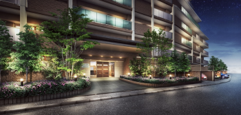 サンライフ下曽根駅サウスコート　エントランスアプローチ完成予想CG