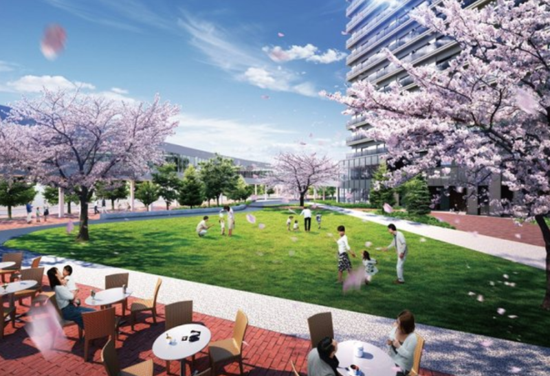 ファイル:ザ・グランアルト札幌 苗穂ステーションタワー 外観・交流の広場完成予想図.png